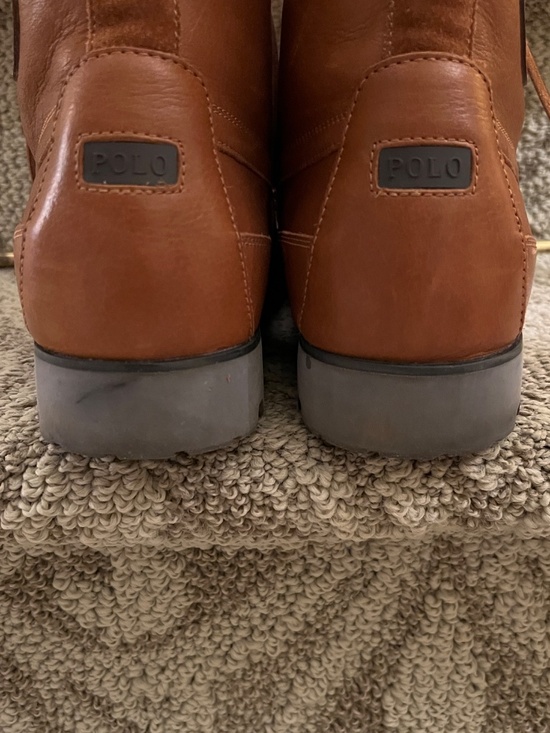 EUC Men\'s Polo Ralph Lauren Ranger Tumbled Brown Leather Boots US Size 11.5 M main image 5